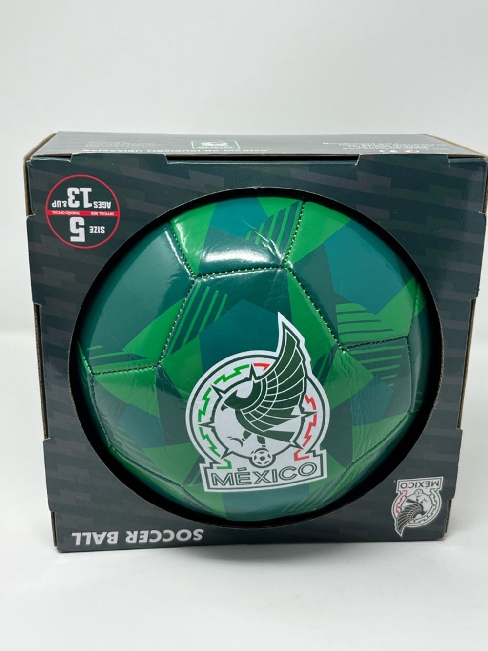 Mexico Soccer Ball Size 5 Futbol New In Box Green Team Fan Gear Official Style - Picture 2 of 3